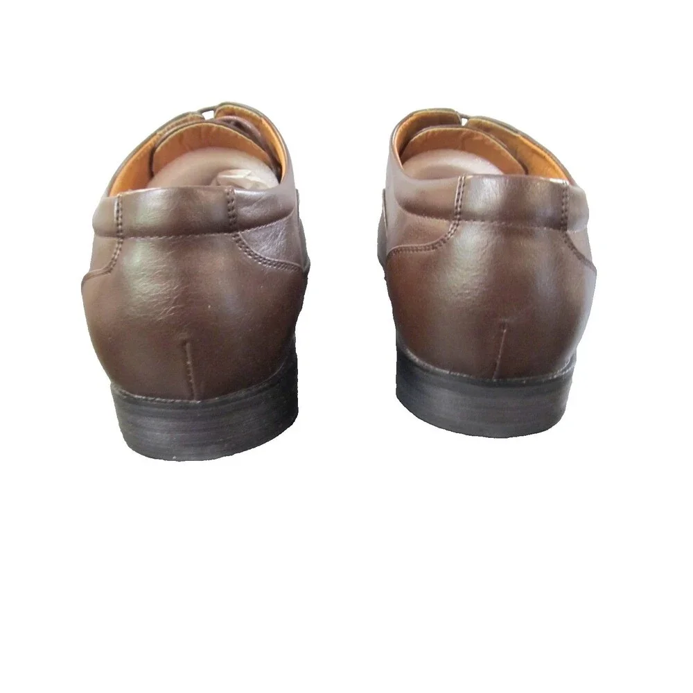 Parrazo Mens Brown Leather Dress Shoes Size 12 NIB Lace‑Up Oxford Classic Formal